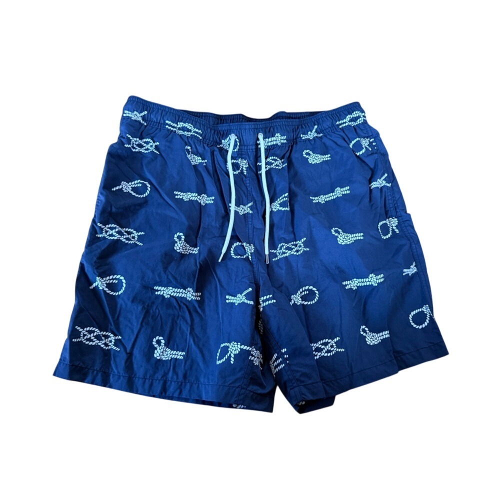 Brooks Brothers navy blue different knots printed swim trunks‎